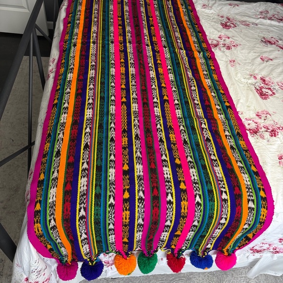 Handmade Guatemalan Rebozo Shawl Woven Tapestry Wrap Shawl Scarf